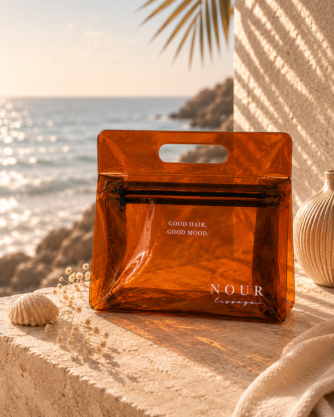 Pochette Good mood Good Hair marron