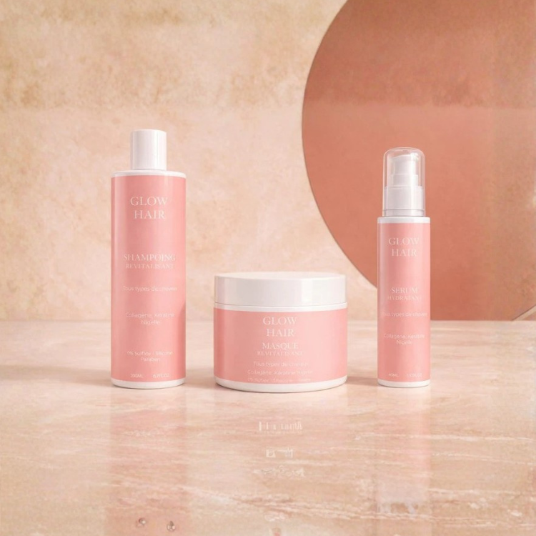 shampoing, masque et sérum cheveux abimés